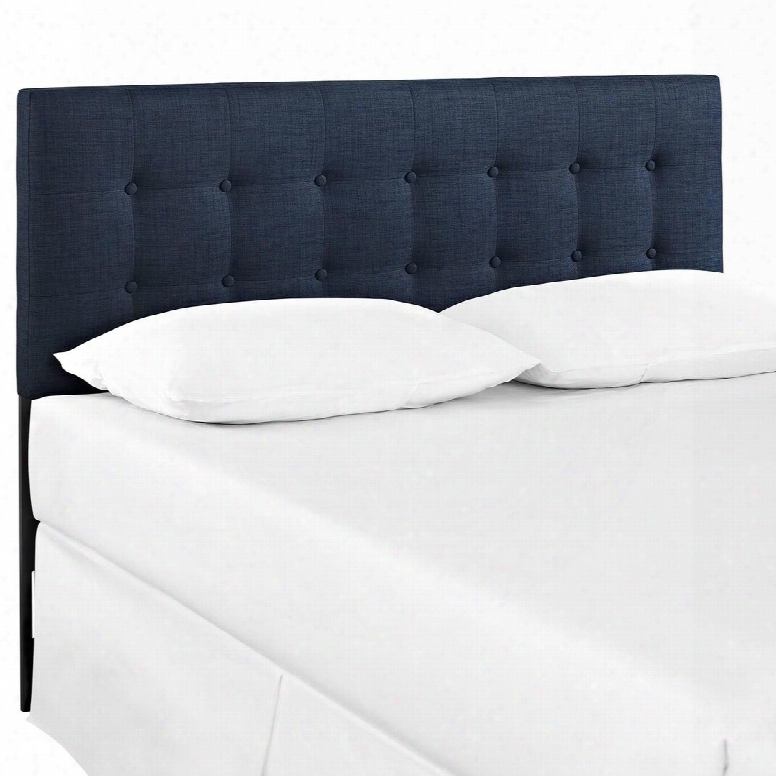 Mod-5176-nav Emily Twin Fabric Headboard In