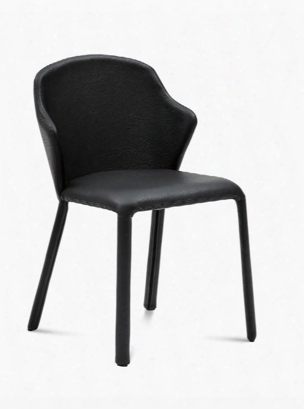 Opera.sc.0k0.psn Opera Chair With Black Grain Leather Back And Black Grain Leather