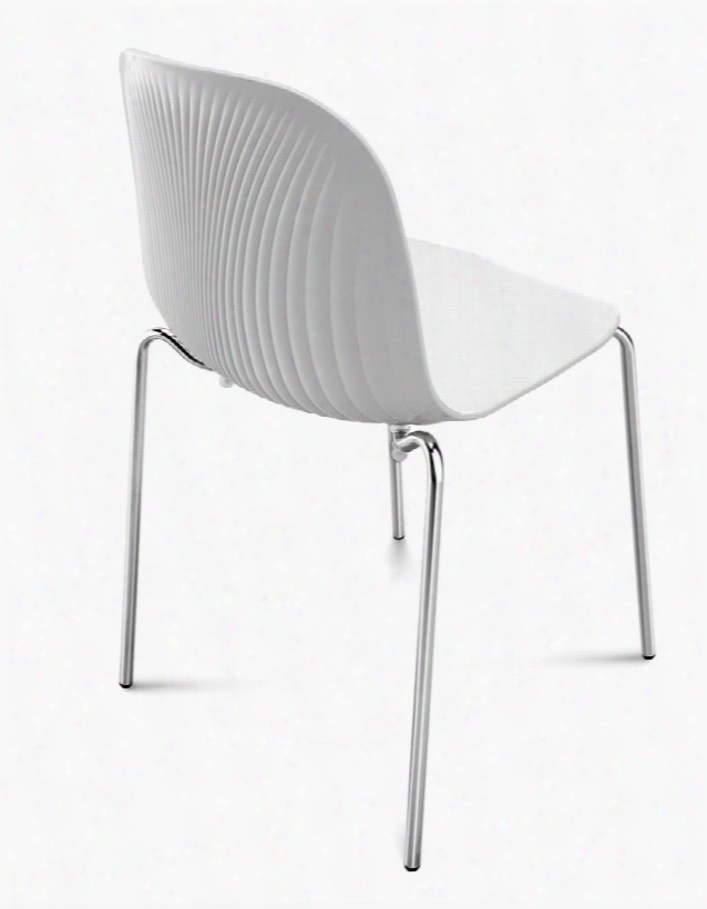 Playa.s.02f.cr.sbi Playa Stacking Chair With Chrome Frame And White