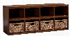 5225-962W Tuscan Retreat 54" Storage Cube with 4 Baskets 8 Open Storage Cubes Solid Wood and Reclaimed Timber Construction in Oxford Antique Pine