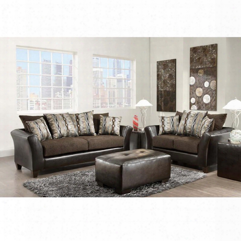 Rs-4173-01ls-set-gg Riverstone Rip Sable Chenille Living Room Set In