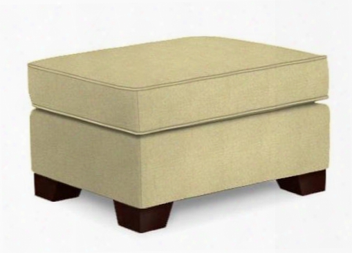 Serenity Collection 4240-5/8763-83 32" Wide Ottoman With Welting Details Tapered Feet And Plush Seat Cushion In Beige With Affinity