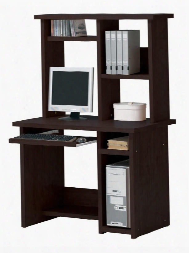 04690dh Linda Computer Desk + Hutch In Espresso