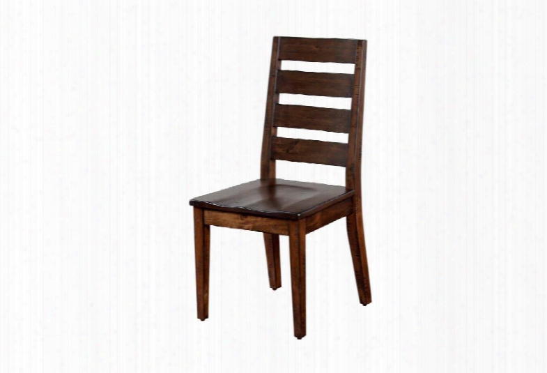 1512wp 39" Ladderback Chair With Wooden Seat In Weathered Pine