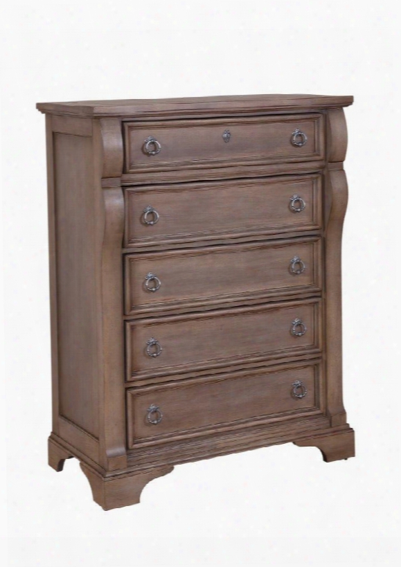 2920-150 Heirloom Weathered Grey Five Drawer Chest In Weatherex