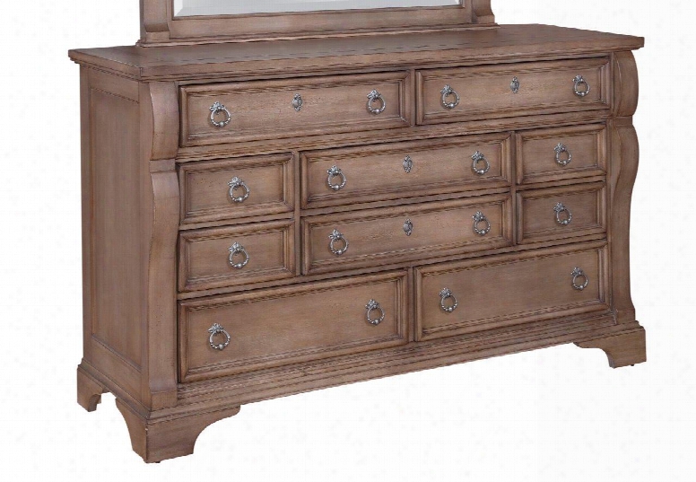 2920-210 Heirloom Weathered Grey Triple Dresser In Weathered