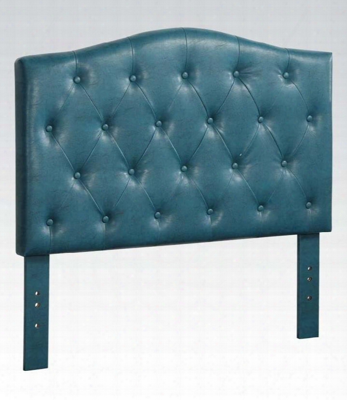 39128 Viola Twin Size Headboard With Button Tufting Detail And Pu Leather Upholstery In