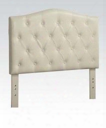 39133 Viola Queen/full Size Headboard With Button Tufting Detail And Pu Leather Upholstery In