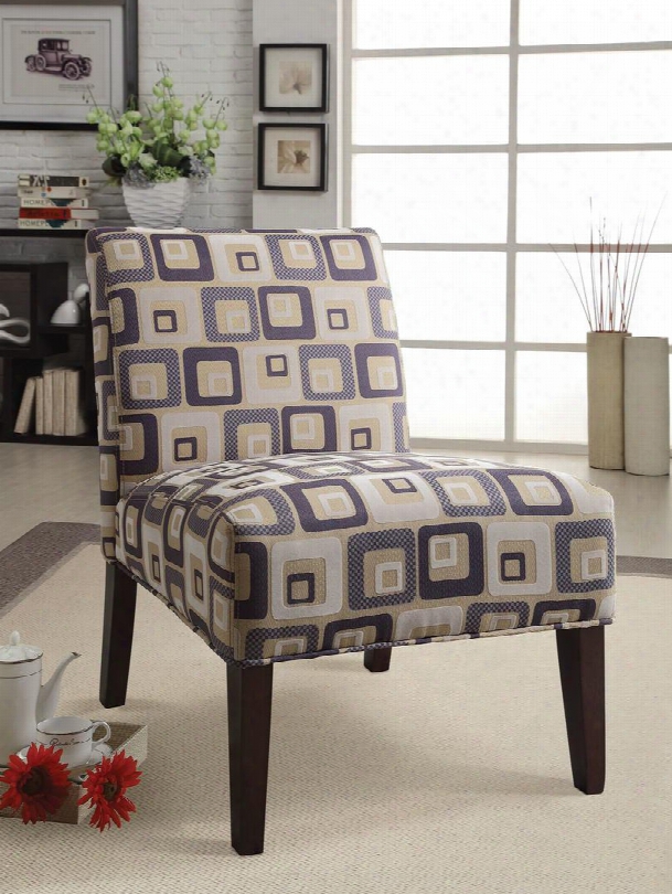 Aberly Collection 59153 30" Accent Chair With Fabric Upholstery And Tapered Legs In Espresso