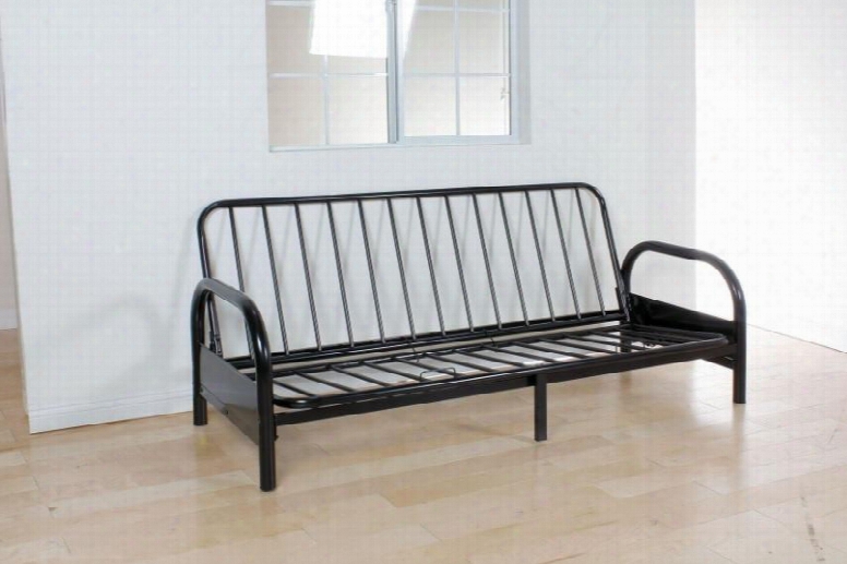 Alfonso Collection 02172bk 78" Adjustable Sofa Frame With Metal Construction  In Black