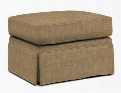 Audrey 3762-5/8595-83 27" Wide Ottoman With Casters Skirt Bottom And Hand Tailored In