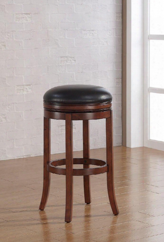 B2-200-34l Stella Tall Bar Stool In Medium Walnut With Java Bonded