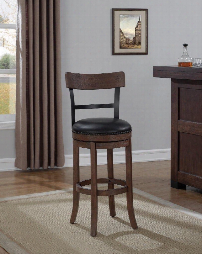 B2-208-26l Taranto Counter Stool In Washed Brown With Black Bonded