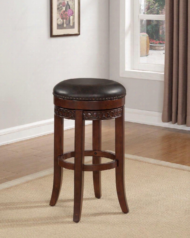 B2-251-34l Conrad Backless Tall Bar Stool In Cherry Wih Roast Bonded