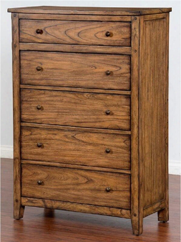 Belgrade 2334bm-c 55.5" Genuine Slate Chest With Square Decorative Knobs And Taered Legs In Burnish