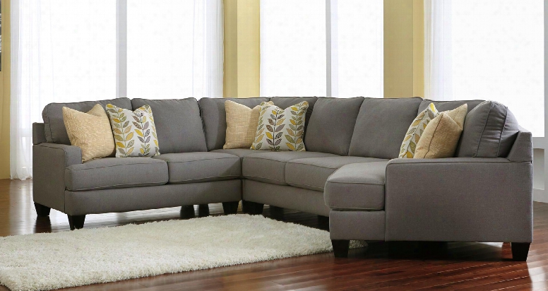 Chamberly 24302rcsec4pc 4-piece Sectional Sofa With Right Arm Facing Cuddler Armless Loveseat Corner Wedge And Left Arm Facing Loveseat In