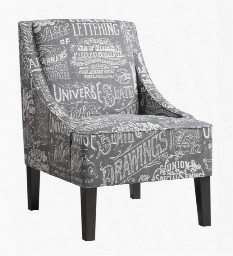 Ds-2516-900-396 Upholstery Arm Chair Chalkboard Shadow In Multi