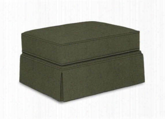 Emily 6262-5/4022-95 32" Wide Ottoman With Casters On The Bottom Pleated Skirt And Hand Tailored In 4022-95