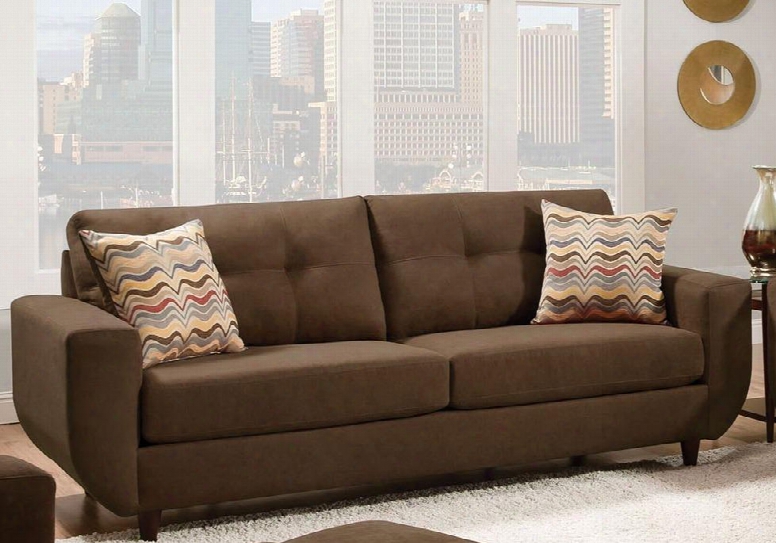 Eusebia Collection 52330 93" Sofa With 2 Pillows Included Made In Usa Rremovable Seat Cushions Track Arms Tapered Legs And Fabric Upholstery In Killington