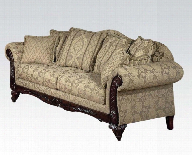 Fairfax Collection 52370 Sofa Witth Pillow Included Wood Frame Loose Cushions And Fabric Upholstery In Clarissa Camel