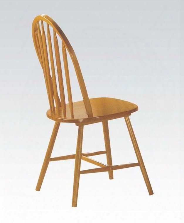 Farmhouse Collection 02482oak 19" Side Chair With Stretcher And Tapered Legs In Oak