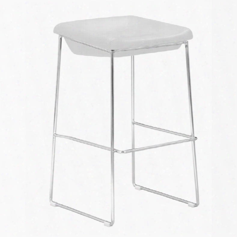 Fmi10192-white Indent Bar Stool