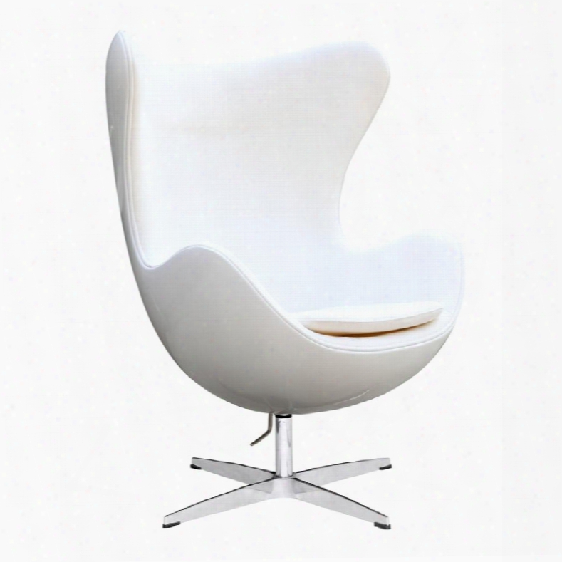 Fmi9011-white Fiesta Fiberglass Chair In Wool