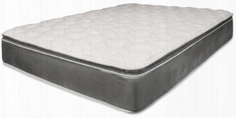 Jade Collection 29107 14" Queen Size Pillow Top Mattress With Foam Encased Internal Noise R Eduction Metal Coil And Made In Usa In Grey