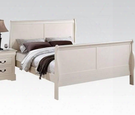 Louis Philippe Iii Collection 22515t Twin Size Bed With Sleigh Headboard And Wood Construction In Cream