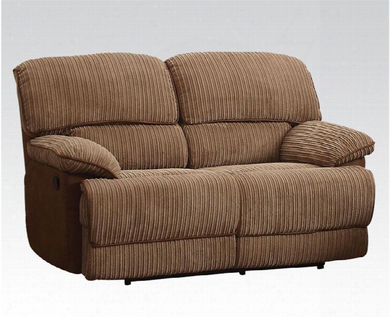 Malvern Collection 51141 66" Loveseat With Pocket Coil Seating Recliner Mechanism Tight Split Back Cushions And Ultra Plush Fabric Upholstery In Light