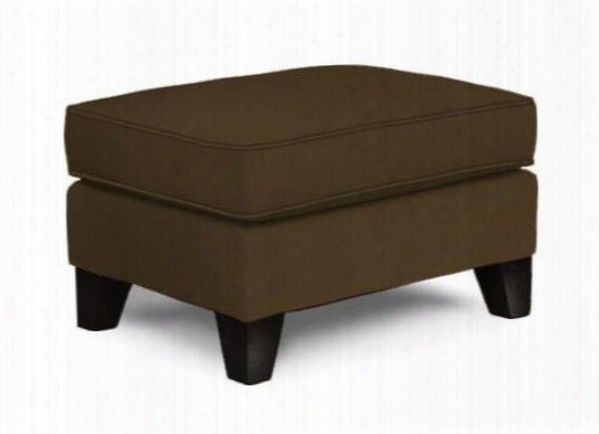 Noda 4230-5/4007-85 32" Wide Ottoman With Welting Details And Tapered Feet In 4007-85 Brown And Addison Ebony