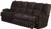 Ahearn Collection 50475 88" Motion Sofa with Pocket Coil Seating Wood and Metal Frame Motion Mechanism and Champion Fabric Upholstery in Chocolate