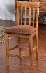 Sedona Collection 1854RO-CT 41" Slatback Barstool with Cushioned Seat Tapered Legs and Stretchers in Rustic Oak