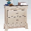 Tahira Collection 24423 27" Nightstand with 3 Drawers Felt Lined Top Drawers Cherry Finish Top Dovetail French Front and English Back in Ivory