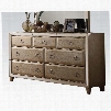 Voeville 21005 68" Dresser with 7 Drawers Front Trim Mirror Inserts Pine Wood and Oak Veneer Construction in Antique White