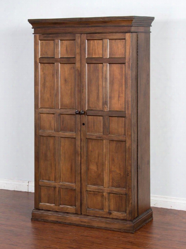 Savannah Collection 1913ac 41" Bar Armoire With Glass Hanger Wine Racks And 2 Drawers In Antique Charcoal