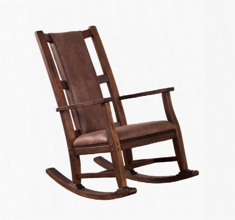 Savannah Collection 1935ac 41" Rocker With Cushion Seat Stretchers And Distressing In Antique Charcoal