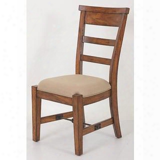 Tuscany Collection 1604vm 40" Side Chair With Cushioned Seat Ladder Back And Turnbuckle Accent In Vintage Mocha