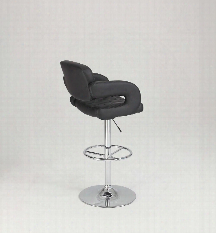 1884-as-blk Tufted Back & Seat Adjustable Arm