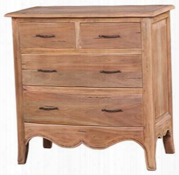 24327 Provence Carlyle Ow Front Chest With 4 Drawers Decorative Metal Hardware And Tapered Legs In Drift Wood