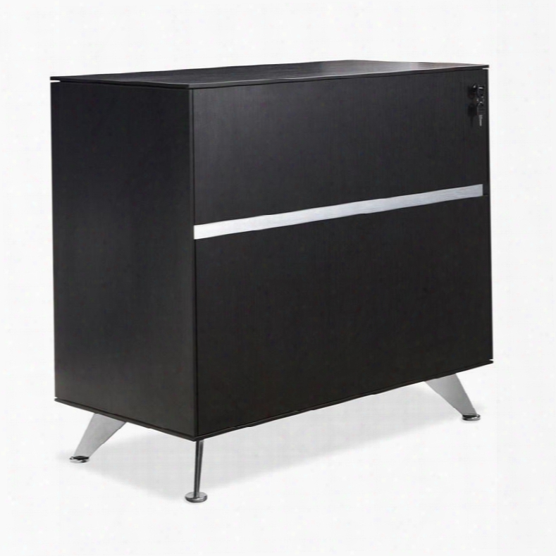 300 Collection 340-esp 32" Lateral Filing Cabinet With 1 File Drawer 1 Utility Drawer Darwer Lock Non Scratch Surface Chrome Base And High Pressure