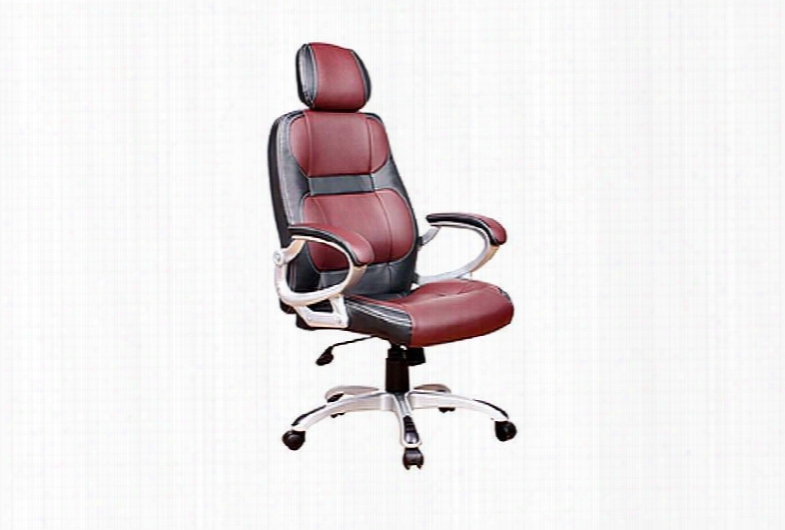 4238-cch-brg Black/burgundy Modern Adjustable Office Chair With