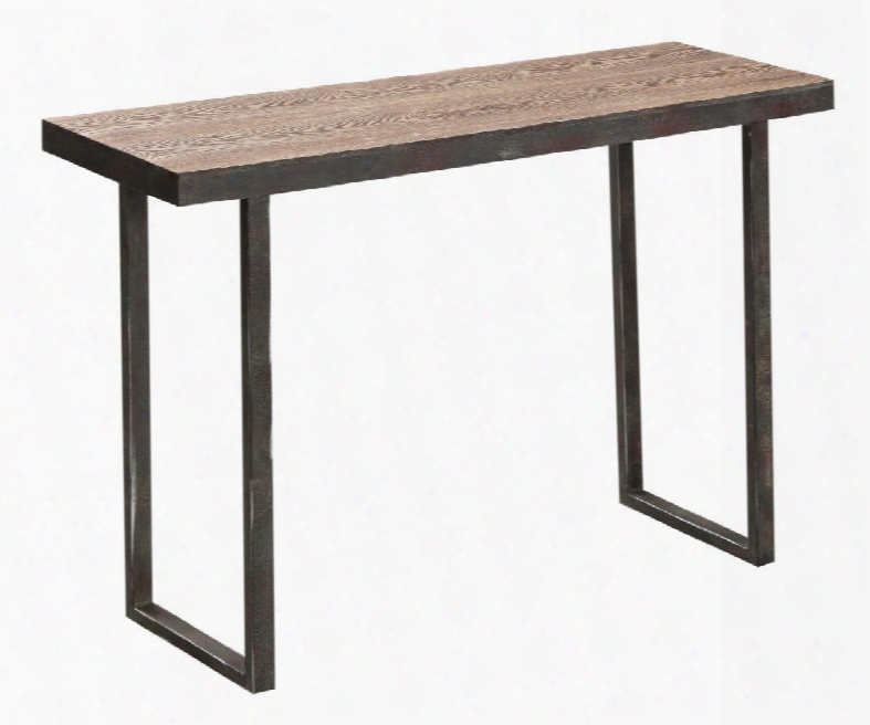6222 Fallon Console Table In Distressed Wood And Metal