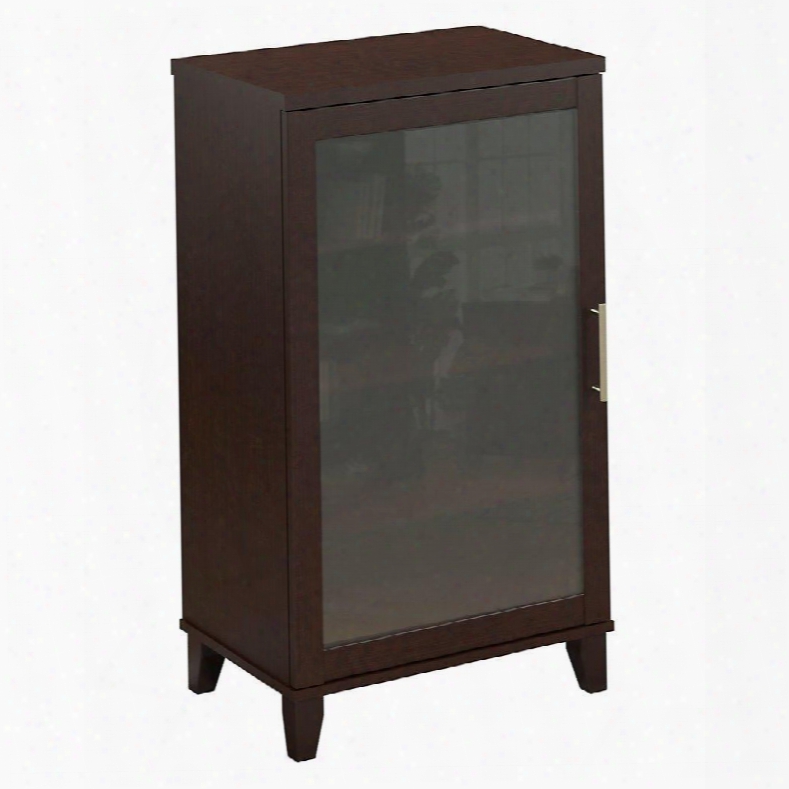 Ad81840 Somerset Audio Cabinet Or Bookcase In Mocha Cherry