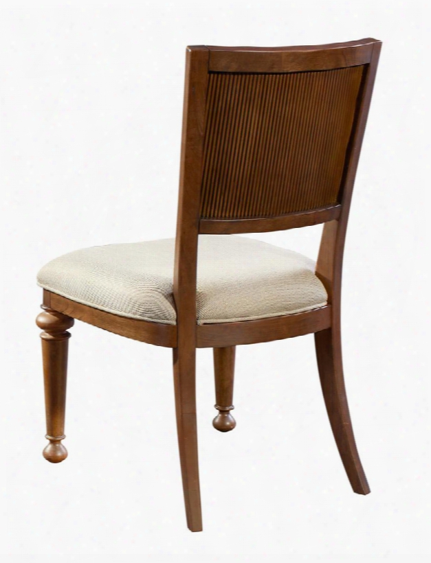 Cascade 4940-583 20" Wide Upholstered Side Chairs With Barely Colro Fabric Upholstery Turned Front Legs And Tapered Back Legs In