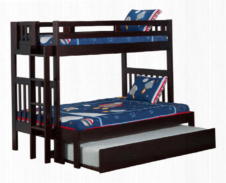 Cascade Ab63231 Twin Over Full Bunk Bed With Trundle Bed In