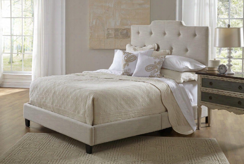 Ds-1931-290 All-n-one Fully Upholstery High Back Queen Bed In