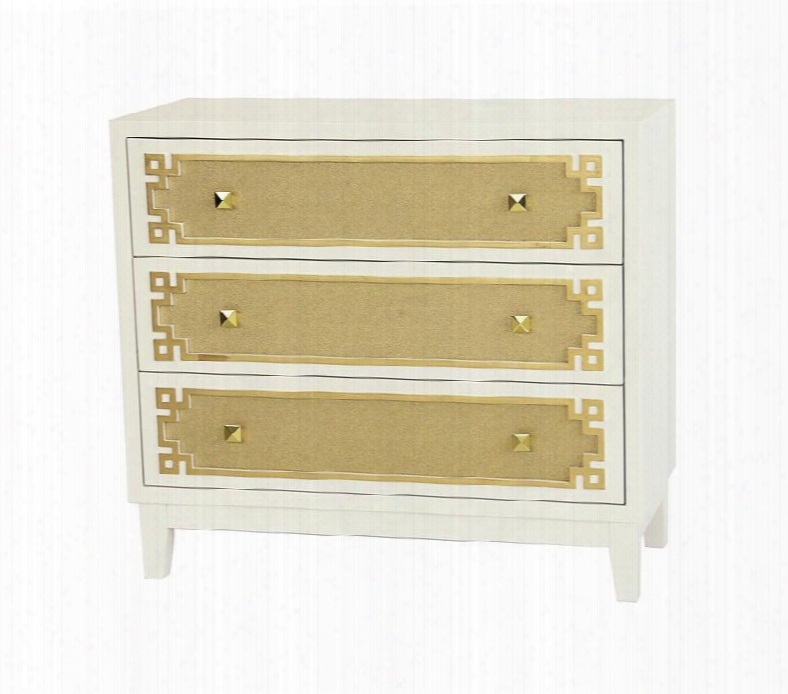 Ds-675059 Accent Chest In White/gold