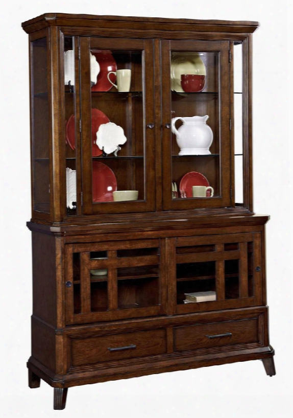 Estes Park 4364-513-566 China Cabinet With Sideboard And Deck In Artisan Oak