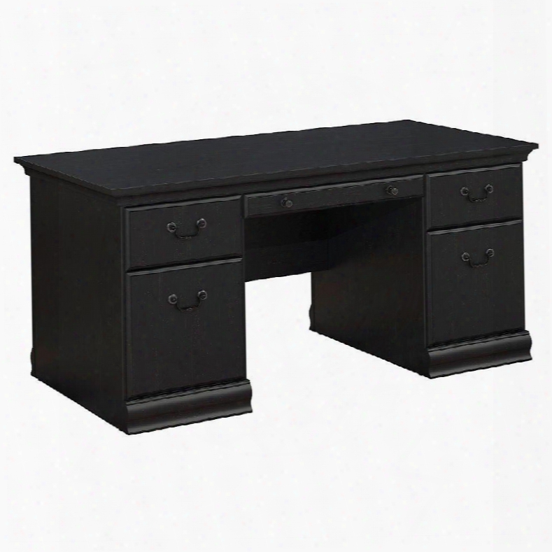 Ex26928-03k Birmingham 60" Executive Desk In Antique